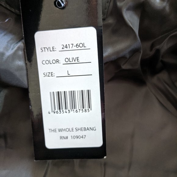 Womens Puffer Coat Warm Olive L U2Wear - Picture 6 of 8